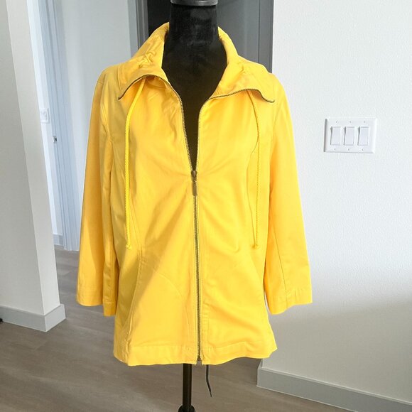 Sag Harbor Womens Sport Jacket Sz M Yellow Nautical Fall Spring - Picture 1 of 8